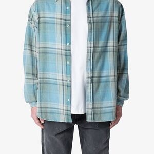 mnml Vintage Plaid Shirt - Blue/Black Size XXLBlue/Black / XXL